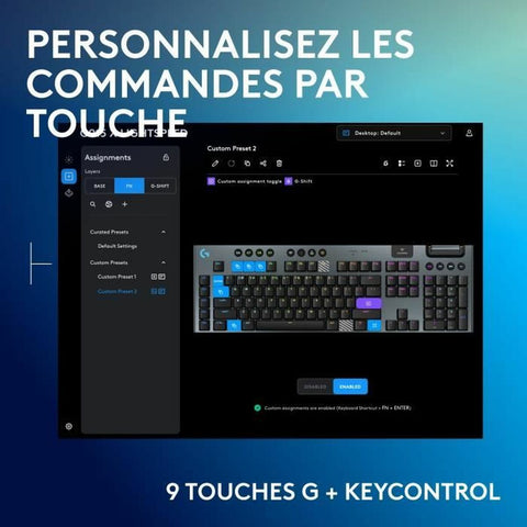 Wireless Keyboard Logitech G915 TKL X Black AZERTY Wireless Keyboard Logitech G915 TKL X Black AZERTY