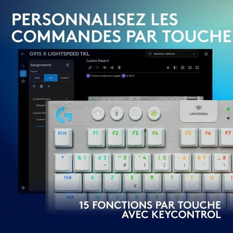 Keyboard Logitech G915 X White French AZERTY Keyboard Logitech G915 X White French AZERTY