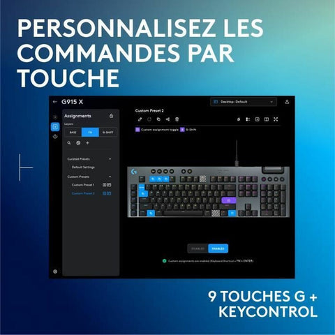 Keyboard Logitech G915 X Black AZERTY Keyboard Logitech G915 X Black AZERTY