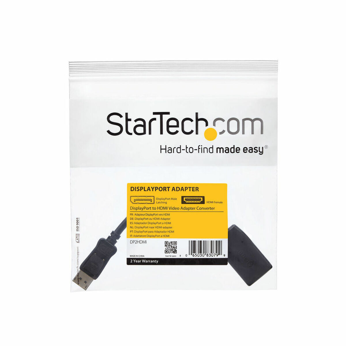 DisplayPort to HDMI Adapter Startech DP2HDMI              Black DisplayPort to HDMI Adapter Startech DP2HDMI              Black