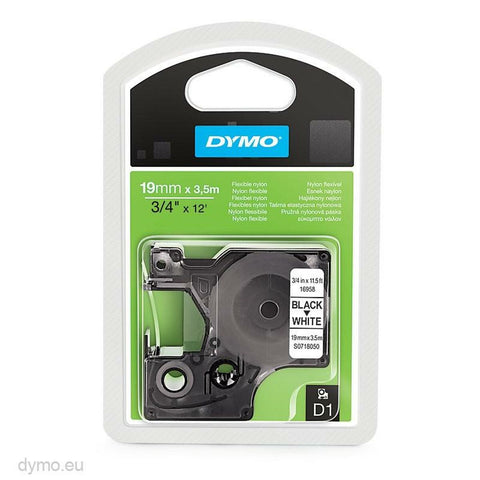 Laminated Tape for Labelling Machines Dymo 16958 White Black 19 mm x 3,5 m Laminated Tape for Labelling Machines Dymo 16958 White Black 19 mm x 3,5 m
