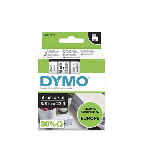 Laminated Tape for Labelling Machines Dymo LM D1 Black Laminated Tape for Labelling Machines Dymo LM D1 Black