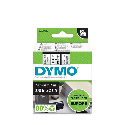 Laminated Tape Dymo S0720680 Black Black/White Laminated Tape Dymo S0720680 Black Black/White