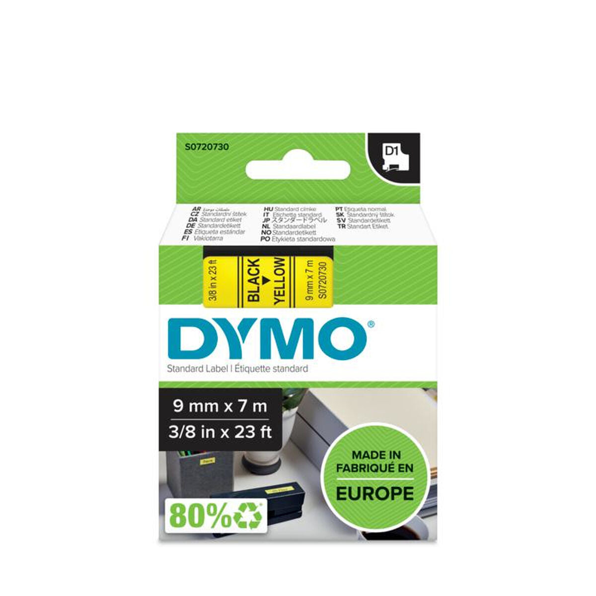 Adhesive labels Dymo S0720730 Yellow Black/Yellow Adhesive labels Dymo S0720730 Yellow Black/Yellow