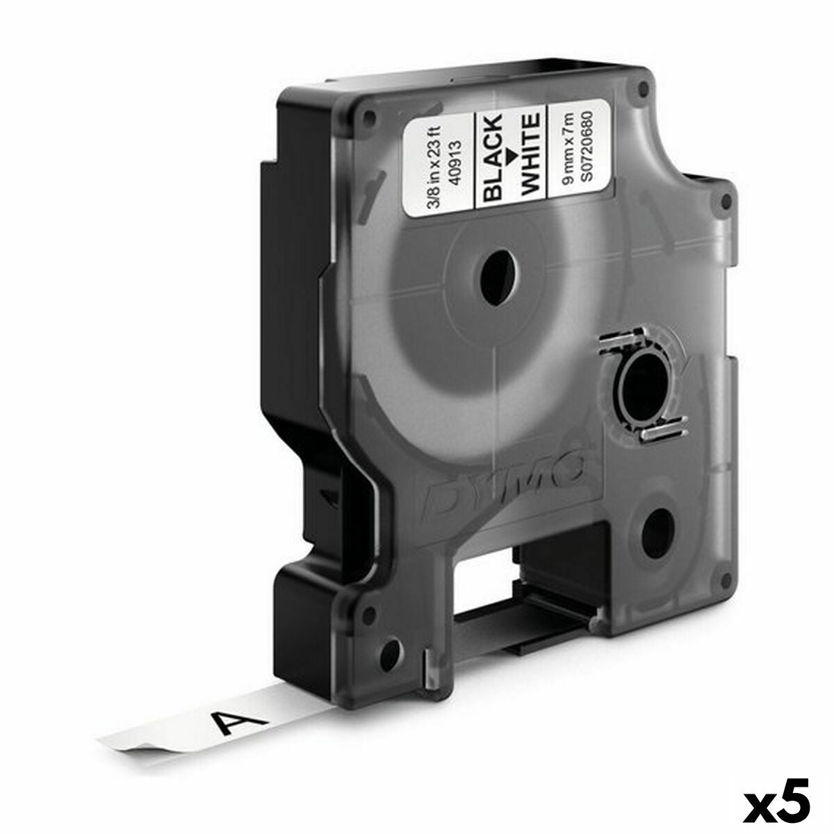 Laminated Tape for Labelling Machines Dymo D1 41913 9 mm LabelManager™ White Black (5 Units) Laminated Tape for Labelling Machines Dymo D1 41913 9 mm LabelManager™ White Black (5 Units)
