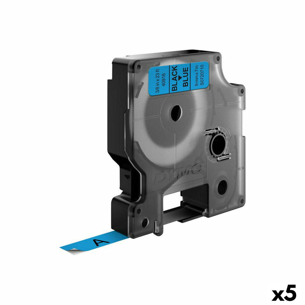 Laminated Tape for Labelling Machines Dymo D1 40916 9 mm LabelManager™ Black Blue (5 Units) Laminated Tape for Labelling Machines Dymo D1 40916 9 mm LabelManager™ Black Blue (5 Units)