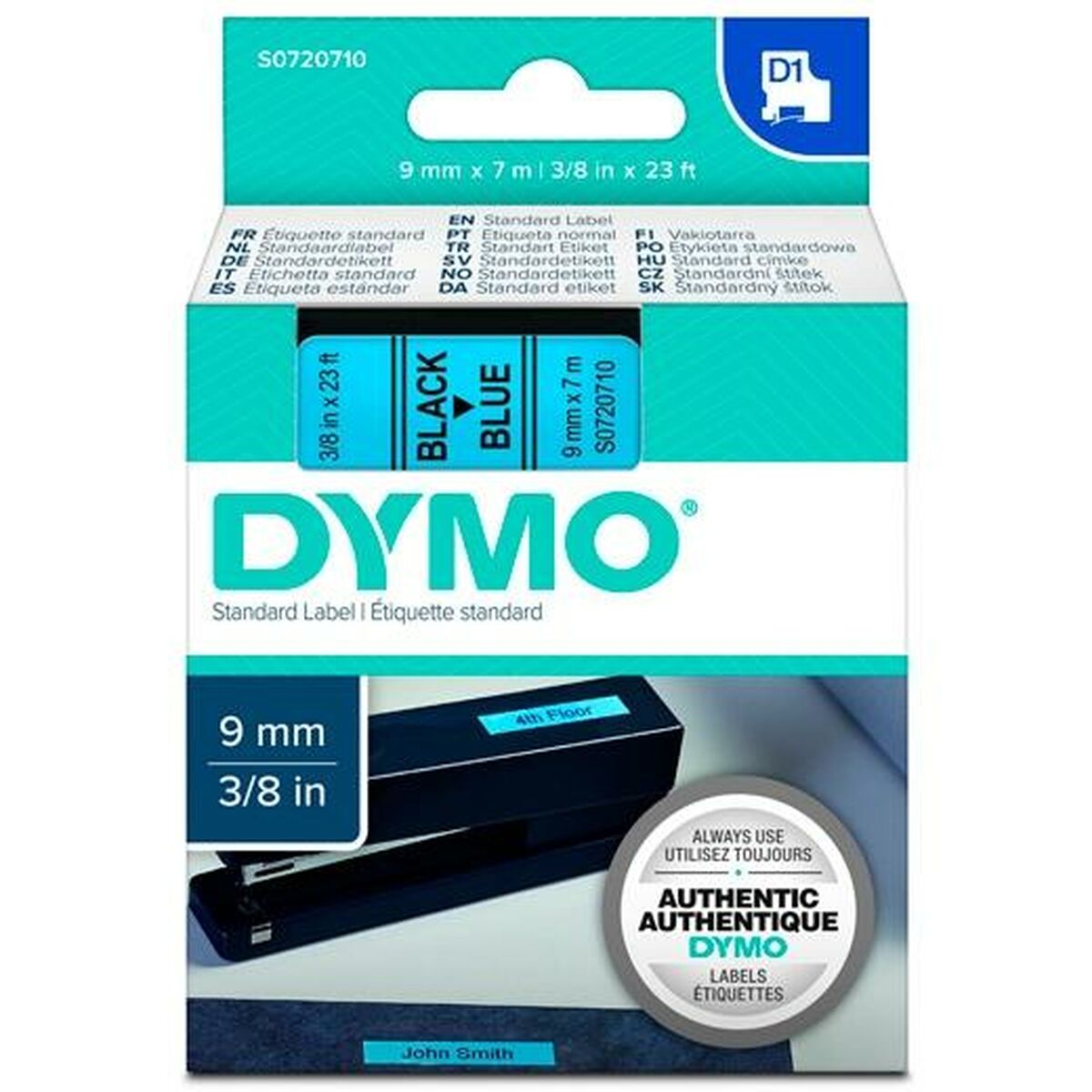 Laminated Tape for Labelling Machines Dymo D1 40916 9 mm LabelManager™ Black Blue (5 Units) Laminated Tape for Labelling Machines Dymo D1 40916 9 mm LabelManager™ Black Blue (5 Units)
