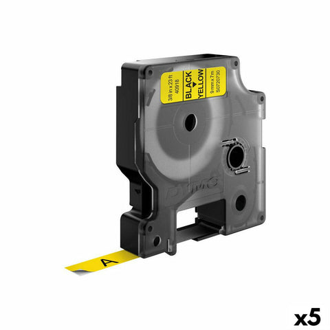 Laminated Tape for Labelling Machines Dymo D1 40918 9 mm LabelManager™ Black Yellow (5 Units) Laminated Tape for Labelling Machines Dymo D1 40918 9 mm LabelManager™ Black Yellow (5 Units)