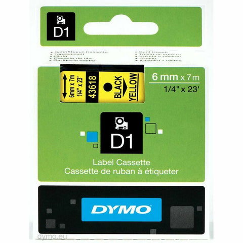 Laminated Tape for Labelling Machines Dymo S0720790 Yellow Black/Yellow Laminated Tape for Labelling Machines Dymo S0720790 Yellow Black/Yellow