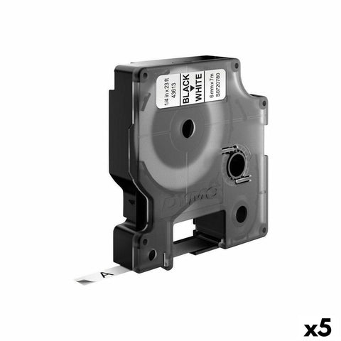 Laminated Tape for Labelling Machines Dymo D1 43613 6 mm LabelManager™ White Black (5 Units) Laminated Tape for Labelling Machines Dymo D1 43613 6 mm LabelManager™ White Black (5 Units)