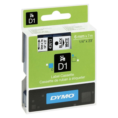 Laminated Tape for Labelling Machines Dymo D1 43613 6 mm LabelManager™ White Black (5 Units) Laminated Tape for Labelling Machines Dymo D1 43613 6 mm LabelManager™ White Black (5 Units)