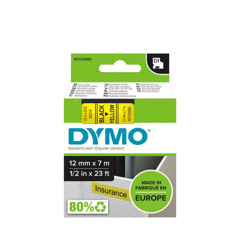 Adhesive labels Dymo S0720580 Black/Yellow Adhesive labels Dymo S0720580 Black/Yellow