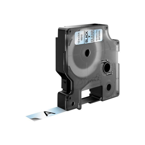 Laminated Tape for Labelling Machines Dymo D1 45010 12 mm LabelManager™ Transparent Black (5 Units) Laminated Tape for Labelling Machines Dymo D1 45010 12 mm LabelManager™ Transparent Black (5 Units)