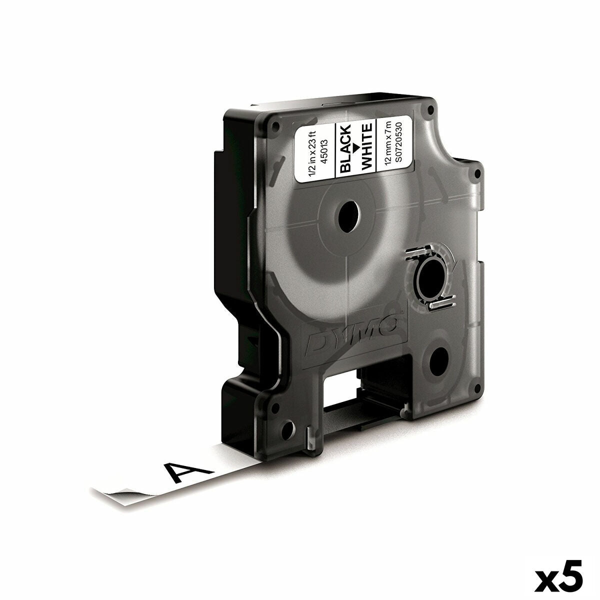 Laminated Tape for Labelling Machines Dymo D1 45013 12 mm LabelManager™ White Black (5 Units) Laminated Tape for Labelling Machines Dymo D1 45013 12 mm LabelManager™ White Black (5 Units)
