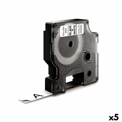 Laminated Tape for Labelling Machines Dymo D1 45013 12 mm LabelManager™ White Black (5 Units) Laminated Tape for Labelling Machines Dymo D1 45013 12 mm LabelManager™ White Black (5 Units)