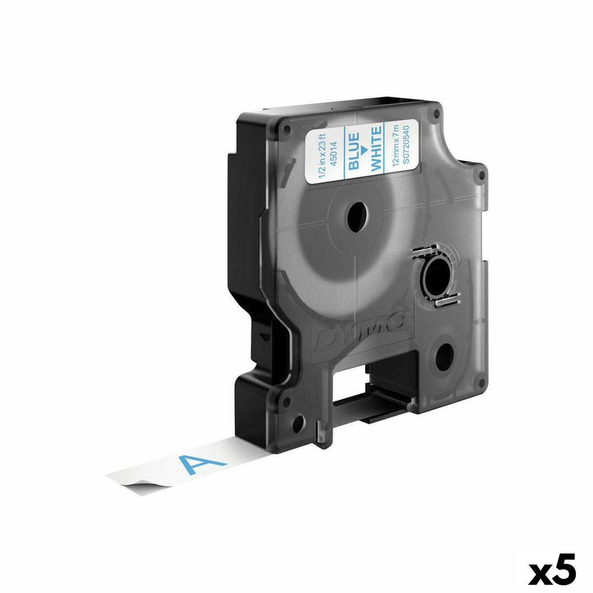 Laminated Tape for Labelling Machines Dymo D1 45014 12 mm LabelManager™ White Blue Black (5 Units) Laminated Tape for Labelling Machines Dymo D1 45014 12 mm LabelManager™ White Blue Black (5 Units)