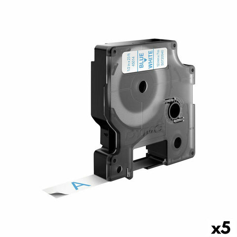 Laminated Tape for Labelling Machines Dymo D1 45014 12 mm LabelManager™ White Blue Black (5 Units) Laminated Tape for Labelling Machines Dymo D1 45014 12 mm LabelManager™ White Blue Black (5 Units)