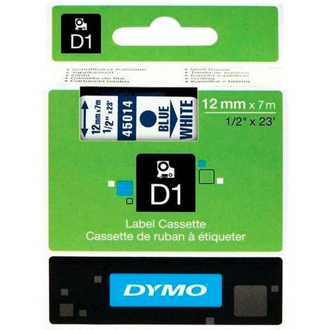 Laminated Tape for Labelling Machines Dymo D1 45014 12 mm LabelManager™ White Blue Black (5 Units) Laminated Tape for Labelling Machines Dymo D1 45014 12 mm LabelManager™ White Blue Black (5 Units)