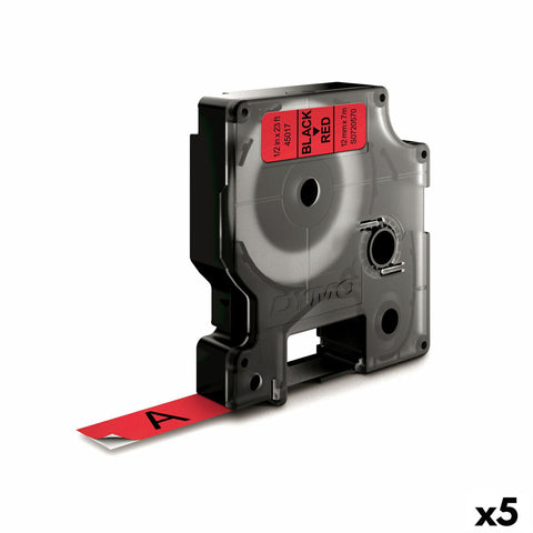Laminated Tape for Labelling Machines Dymo D1 45017 12 mm LabelManager™ Red Black (5 Units) Laminated Tape for Labelling Machines Dymo D1 45017 12 mm LabelManager™ Red Black (5 Units)