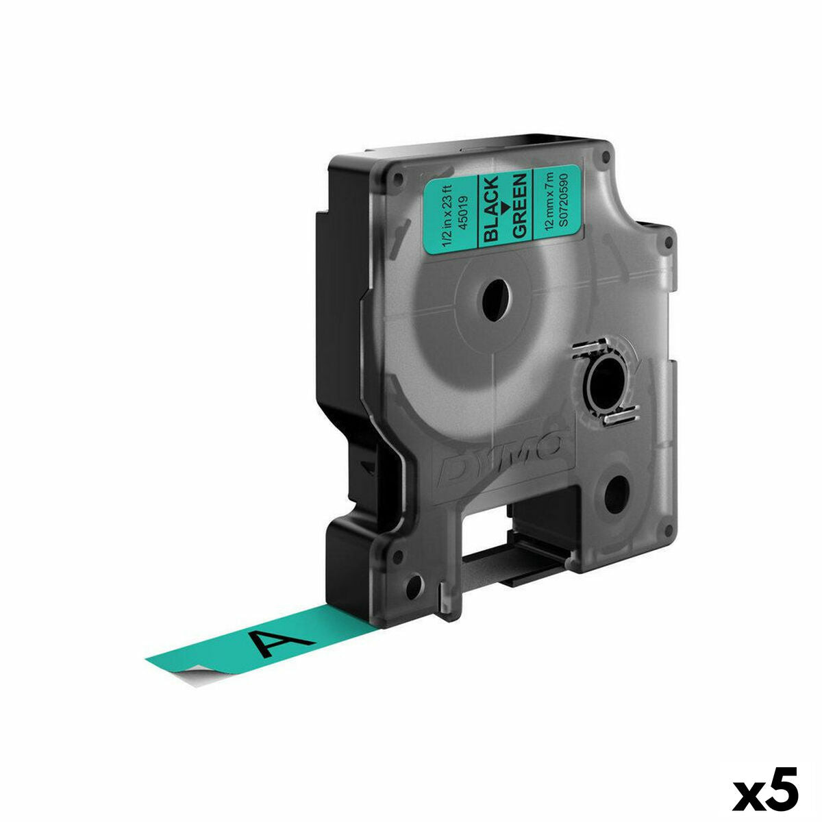 Laminated Tape for Labelling Machines Dymo D1 45019 12 mm LabelManager™ Green Black (5 Units) Laminated Tape for Labelling Machines Dymo D1 45019 12 mm LabelManager™ Green Black (5 Units)