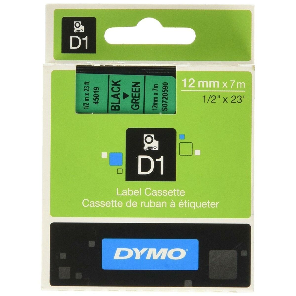 Laminated Tape for Labelling Machines Dymo D1 45019 12 mm LabelManager™ Green Black (5 Units) Laminated Tape for Labelling Machines Dymo D1 45019 12 mm LabelManager™ Green Black (5 Units)