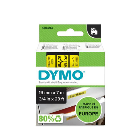Adhesive labels Dymo S0720880 Black/Yellow 7 m Adhesive labels Dymo S0720880 Black/Yellow 7 m