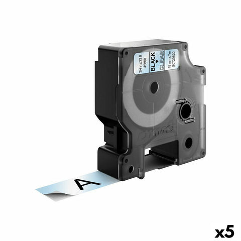 Laminated Tape for Labelling Machines Dymo D1 45800 LabelManager™ Black Transparent (5 Units) Laminated Tape for Labelling Machines Dymo D1 45800 LabelManager™ Black Transparent (5 Units)