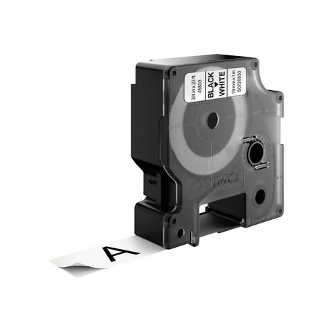 Laminated Tape for Labelling Machines Dymo D1 45803 LabelManager™ White Black (5 Units) Laminated Tape for Labelling Machines Dymo D1 45803 LabelManager™ White Black (5 Units)