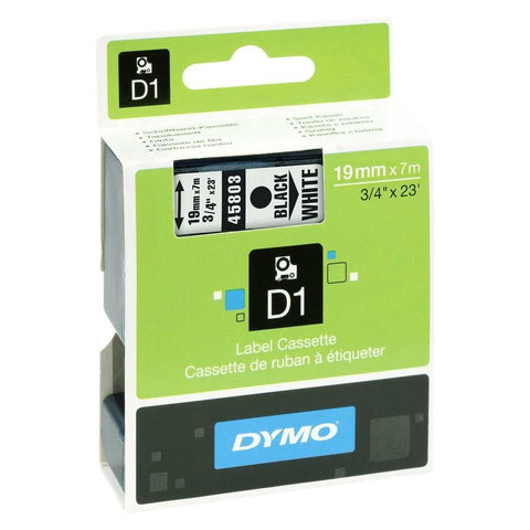 Laminated Tape for Labelling Machines Dymo D1 45803 LabelManager™ White Black (5 Units) Laminated Tape for Labelling Machines Dymo D1 45803 LabelManager™ White Black (5 Units)