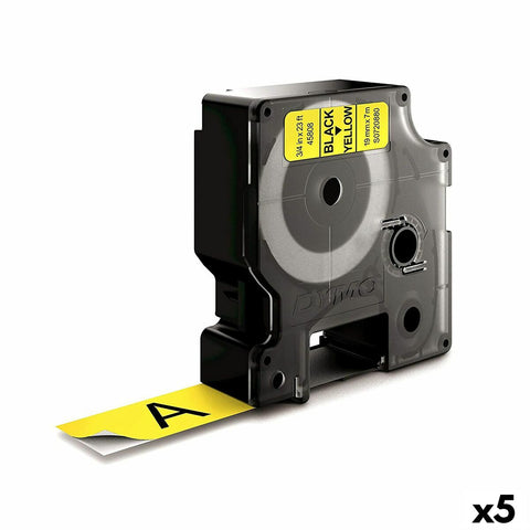 Laminated Tape for Labelling Machines Dymo D1-19 45808 LabelManager™ Black Yellow (5 Units) Laminated Tape for Labelling Machines Dymo D1-19 45808 LabelManager™ Black Yellow (5 Units)