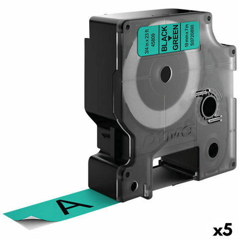 Laminated Tape for Labelling Machines Dymo D1 45809 LabelManager™ Black Green (5 Units) Laminated Tape for Labelling Machines Dymo D1 45809 LabelManager™ Black Green (5 Units)