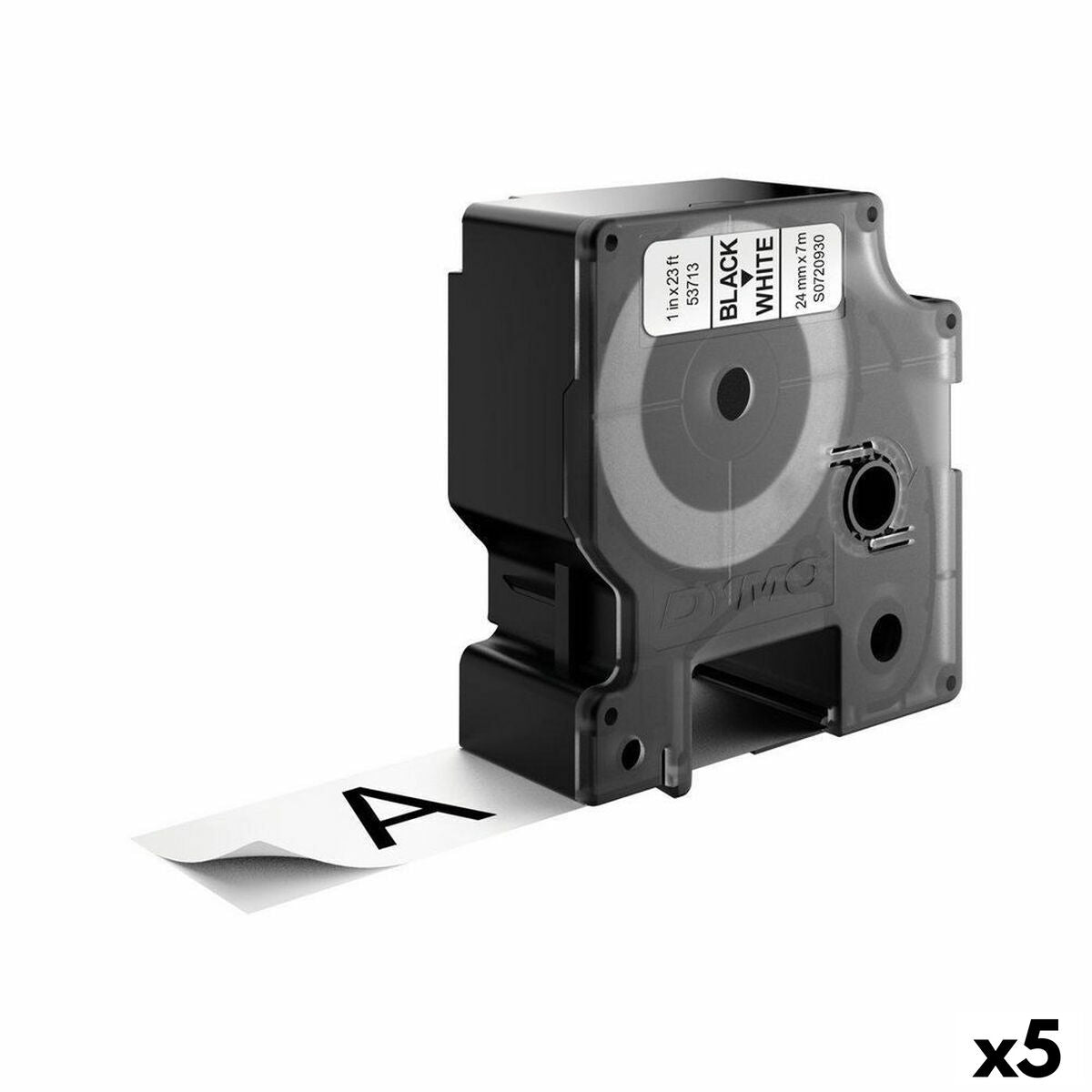 Laminated Tape for Labelling Machines Dymo D1 53713 24 mm LabelManager™ White Black (5 Units) Laminated Tape for Labelling Machines Dymo D1 53713 24 mm LabelManager™ White Black (5 Units)