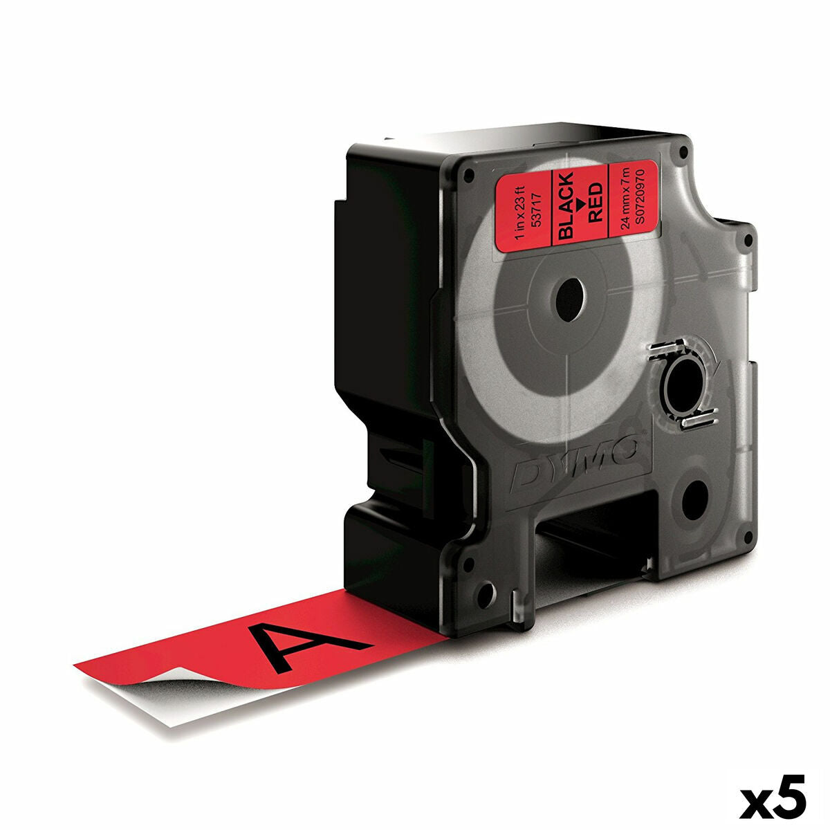 Laminated Tape for Labelling Machines Dymo D1 53717 24 mm LabelManager™ Red Black (5 Units) Laminated Tape for Labelling Machines Dymo D1 53717 24 mm LabelManager™ Red Black (5 Units)