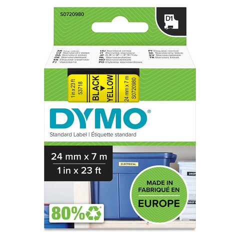 Laminated Tape for Labelling Machines Dymo D1 53718 24 mm LabelManager™ Black Yellow (5 Units) Laminated Tape for Labelling Machines Dymo D1 53718 24 mm LabelManager™ Black Yellow (5 Units)