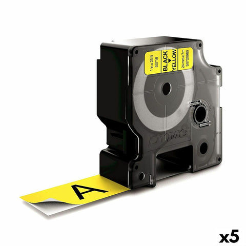Laminated Tape for Labelling Machines Dymo D1 53718 24 mm LabelManager™ Black Yellow (5 Units) Laminated Tape for Labelling Machines Dymo D1 53718 24 mm LabelManager™ Black Yellow (5 Units)