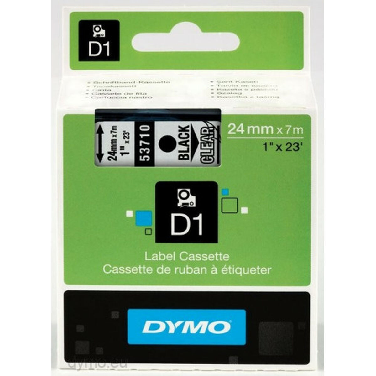 Laminated Tape for Labelling Machines Dymo S0720920 Black 24 mm Laminated Tape for Labelling Machines Dymo S0720920 Black 24 mm