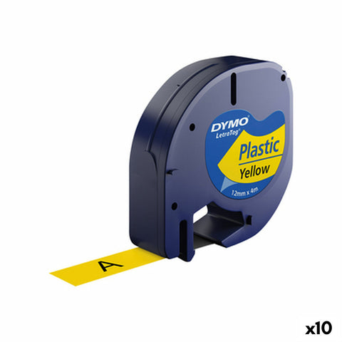 Laminated Tape for Labelling Machines Dymo 91202 12 mm LetraTag® Black Yellow (10 Units) Laminated Tape for Labelling Machines Dymo 91202 12 mm LetraTag® Black Yellow (10 Units)
