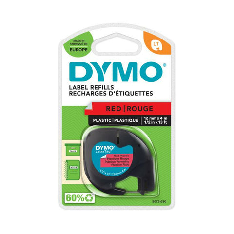 Laminated Tape for Labelling Machines Dymo 91203 12 mm LetraTag® Black Red (10 Units) Laminated Tape for Labelling Machines Dymo 91203 12 mm LetraTag® Black Red (10 Units)