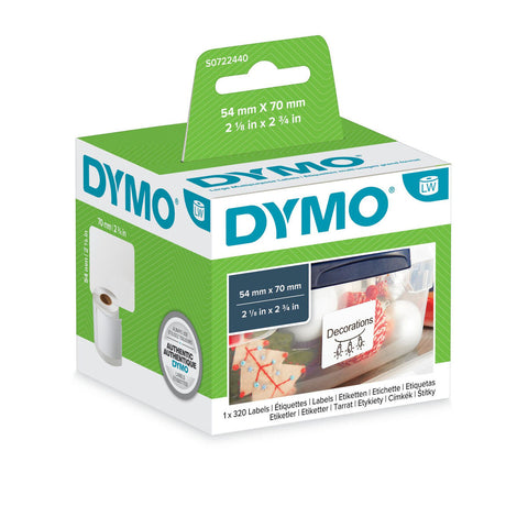 Laminated Tape for Labelling Machines Dymo S0722440 White Paper Laminated Tape for Labelling Machines Dymo S0722440 White Paper