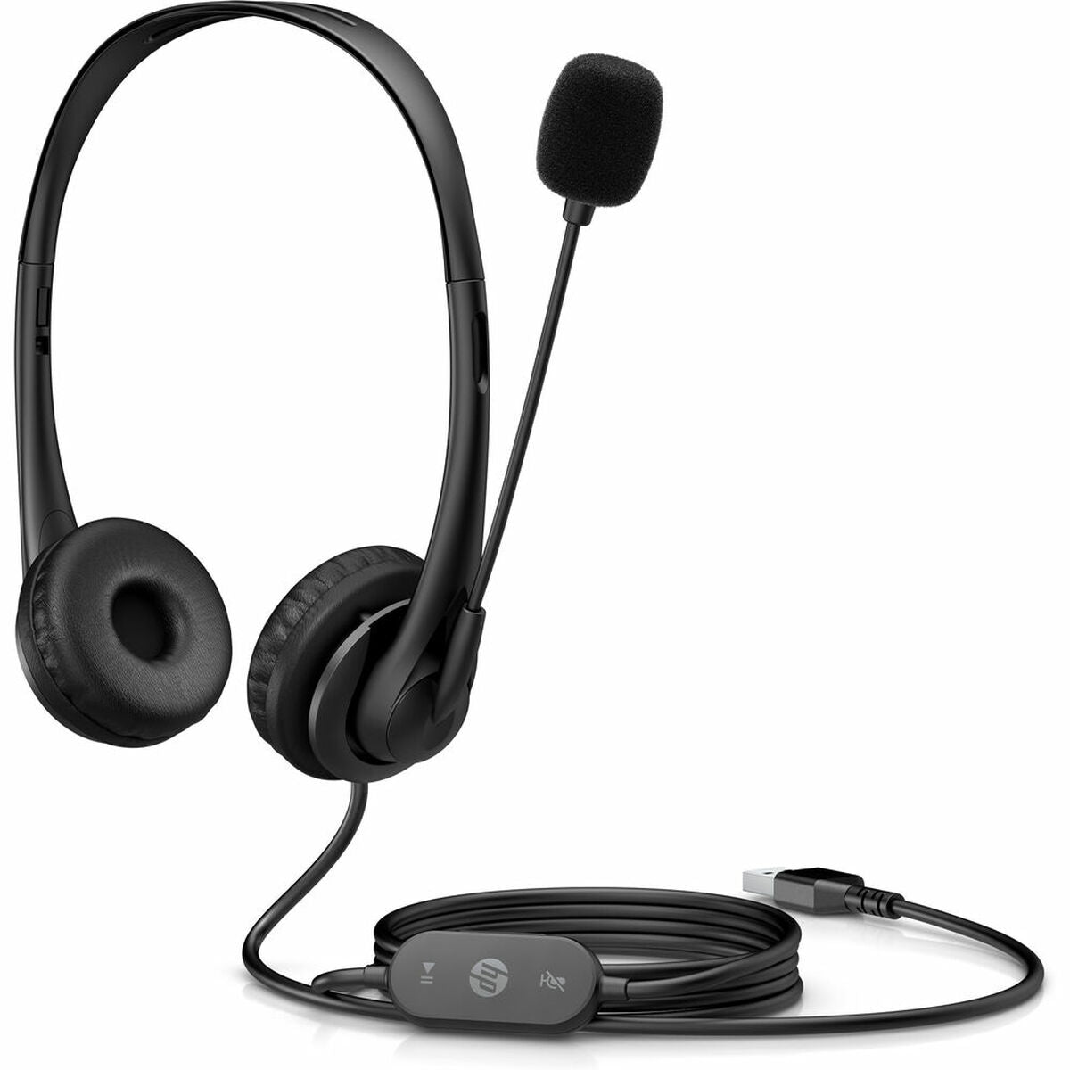 Headphones with Microphone HP 428K6AA Black Headphones with Microphone HP 428K6AA Black