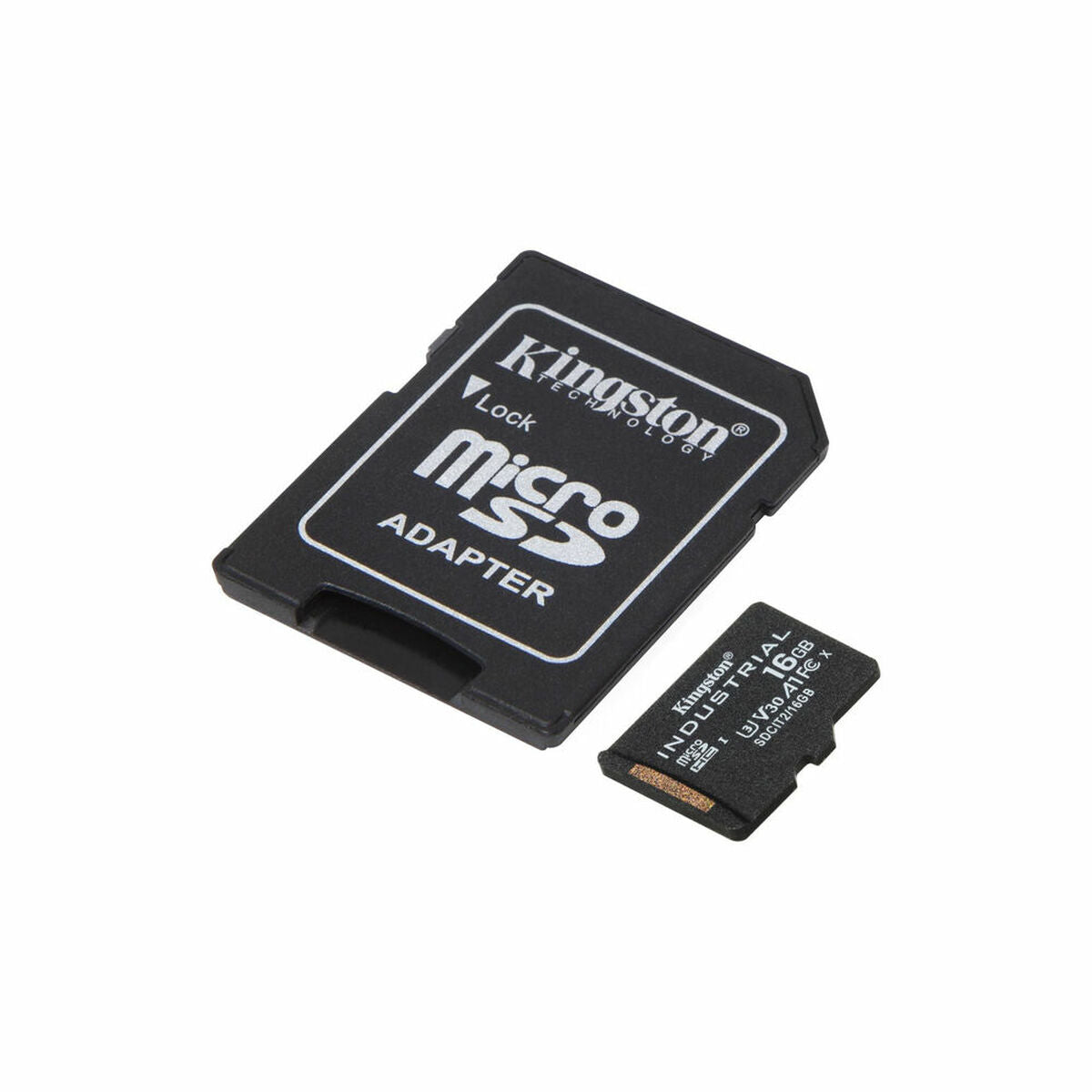 Micro SD Memory Card with Adaptor Kingston Industrial 16GB 16 GB Micro SD Memory Card with Adaptor Kingston Industrial 16GB 16 GB