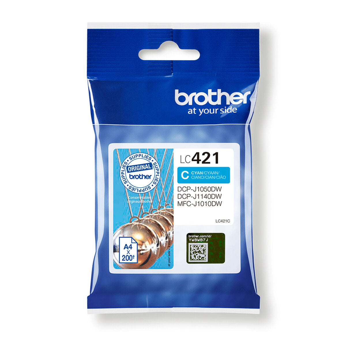 Original Ink Cartridge Brother LC-421C Blue Cyan Original Ink Cartridge Brother LC-421C Blue Cyan