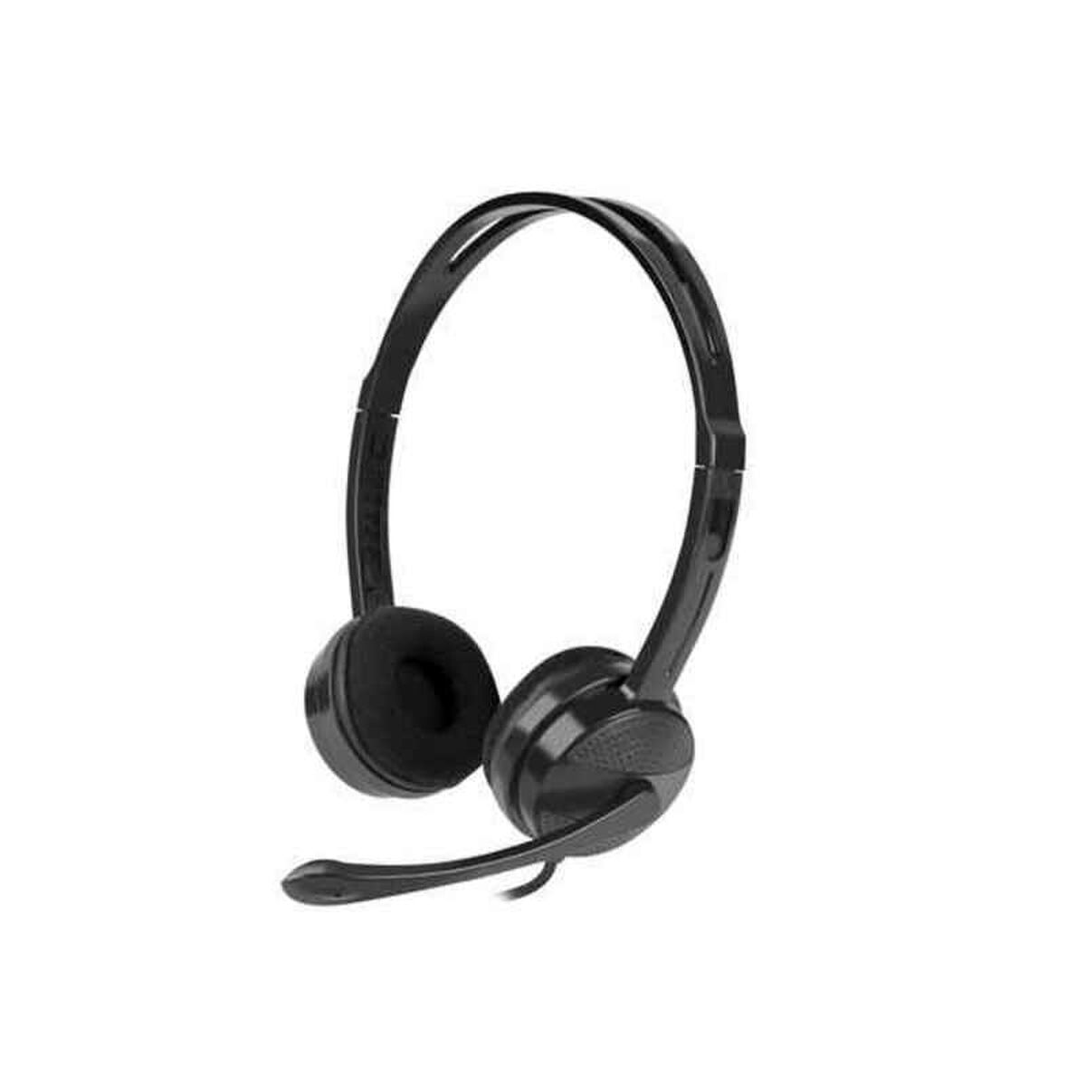 Headphones with Microphone Natec Canary Black Headphones with Microphone Natec Canary Black