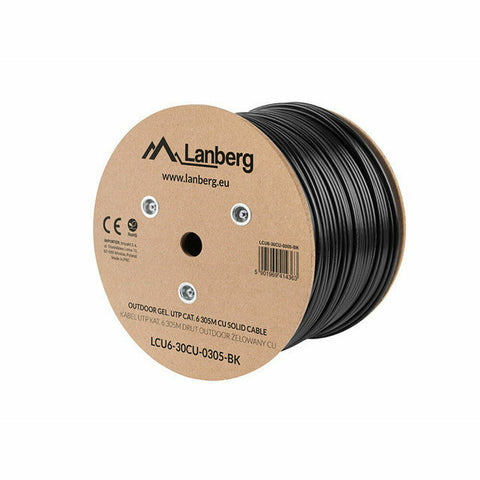 UTP Category 6 Rigid Network Cable Lanberg LCU6-30CU-0305-BK Black 305 m UTP Category 6 Rigid Network Cable Lanberg LCU6-30CU-0305-BK Black 305 m