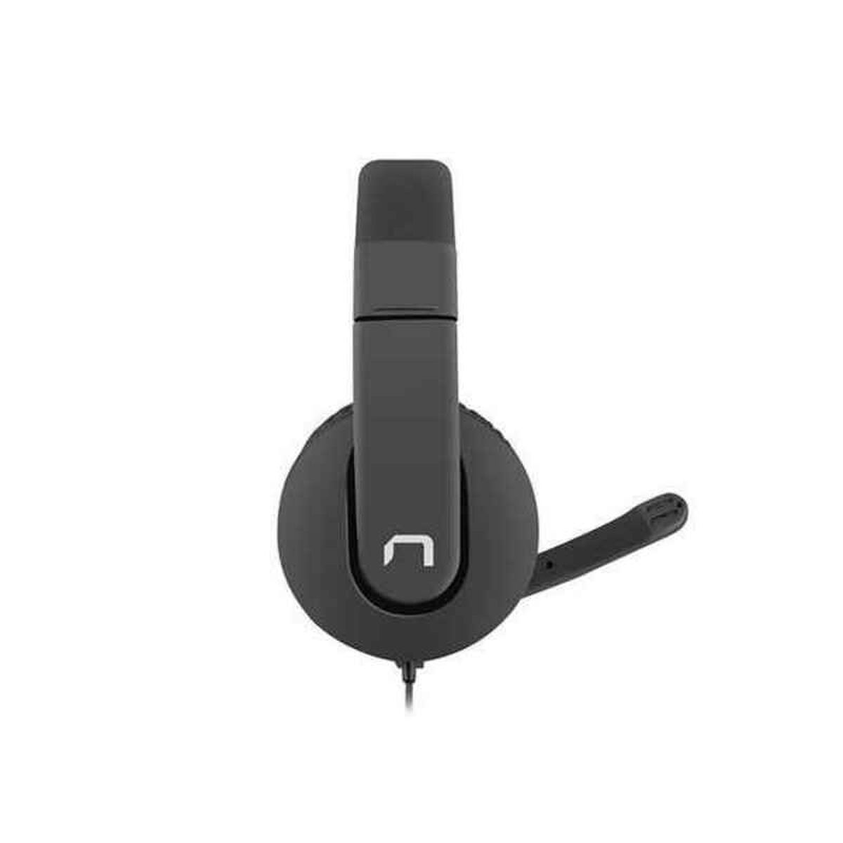 Headphones with Microphone Natec Rhea Black Headphones with Microphone Natec Rhea Black