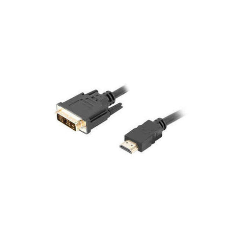 HDMI to DVI Cable Lanberg Male Plug/Male Plug Black HDMI to DVI Cable Lanberg Male Plug/Male Plug Black