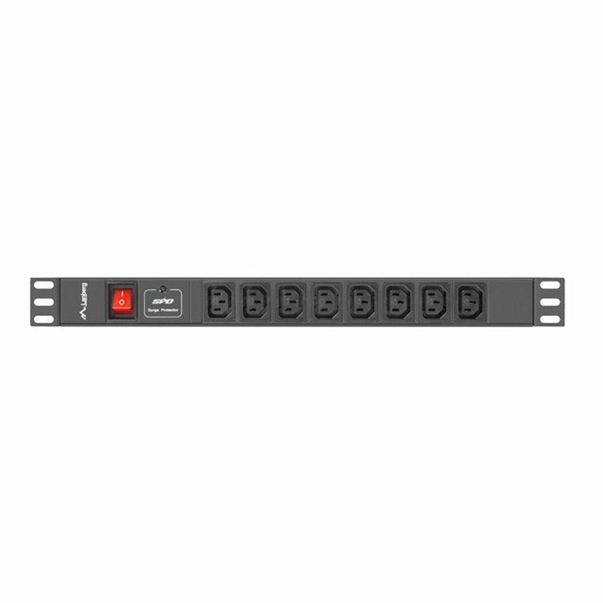 Schuko 19" 8 Way Multi-socket Adapter with On / Off Switch Lanberg PDU-08I-0200-C20-BK (2 m) Schuko 19" 8 Way Multi-socket Adapter with On / Off Switch Lanberg PDU-08I-0200-C20-BK (2 m)