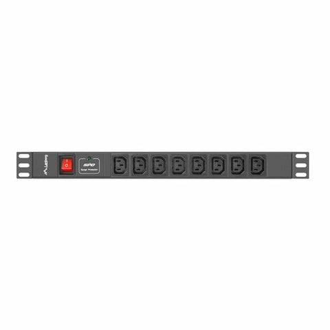 Schuko 19" 8 Way Multi-socket Adapter with On / Off Switch Lanberg PDU-08I-0200-C20-BK (2 m) Schuko 19" 8 Way Multi-socket Adapter with On / Off Switch Lanberg PDU-08I-0200-C20-BK (2 m)