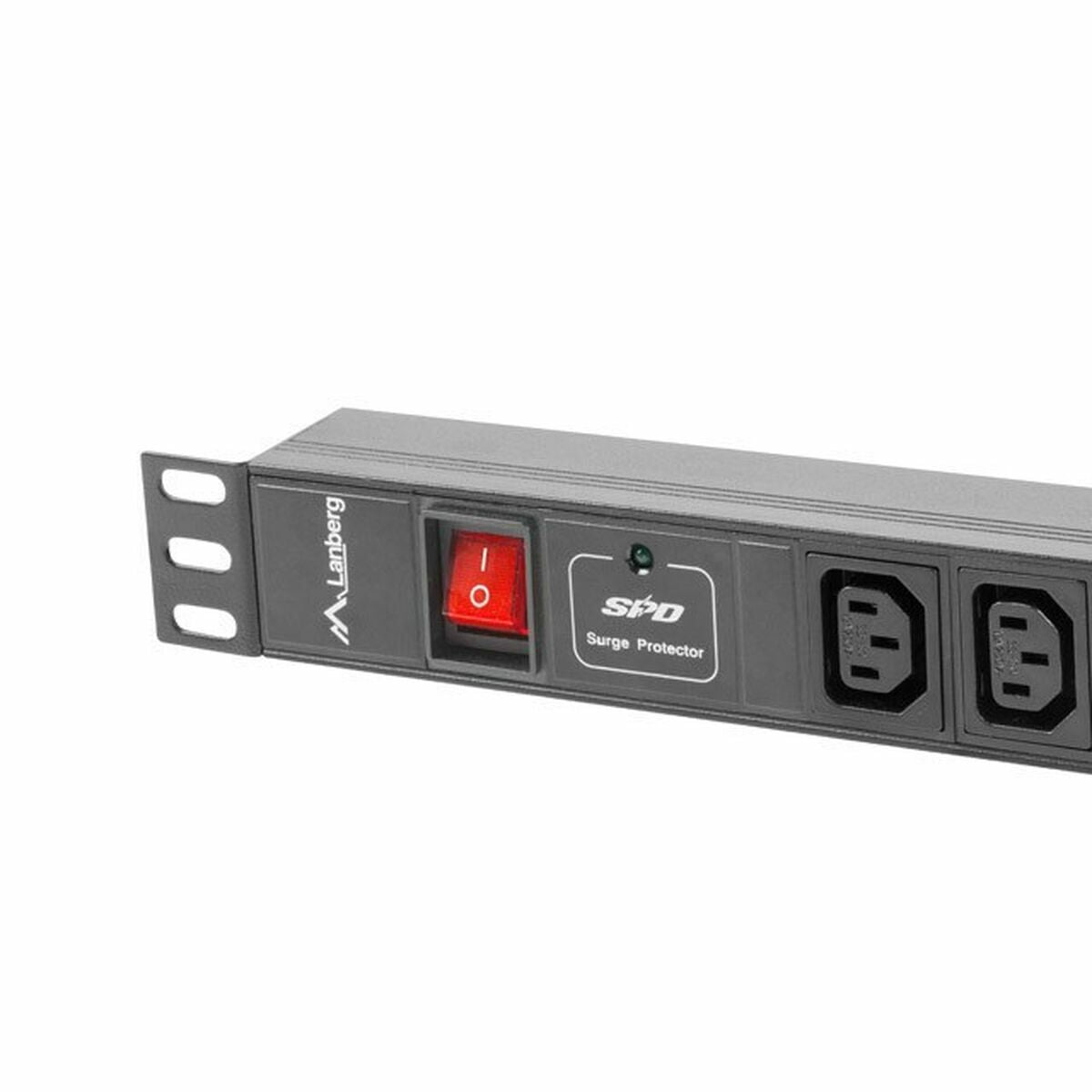 Schuko 19" 8 Way Multi-socket Adapter with On / Off Switch Lanberg PDU-08I-0200-C20-BK (2 m) Schuko 19" 8 Way Multi-socket Adapter with On / Off Switch Lanberg PDU-08I-0200-C20-BK (2 m)