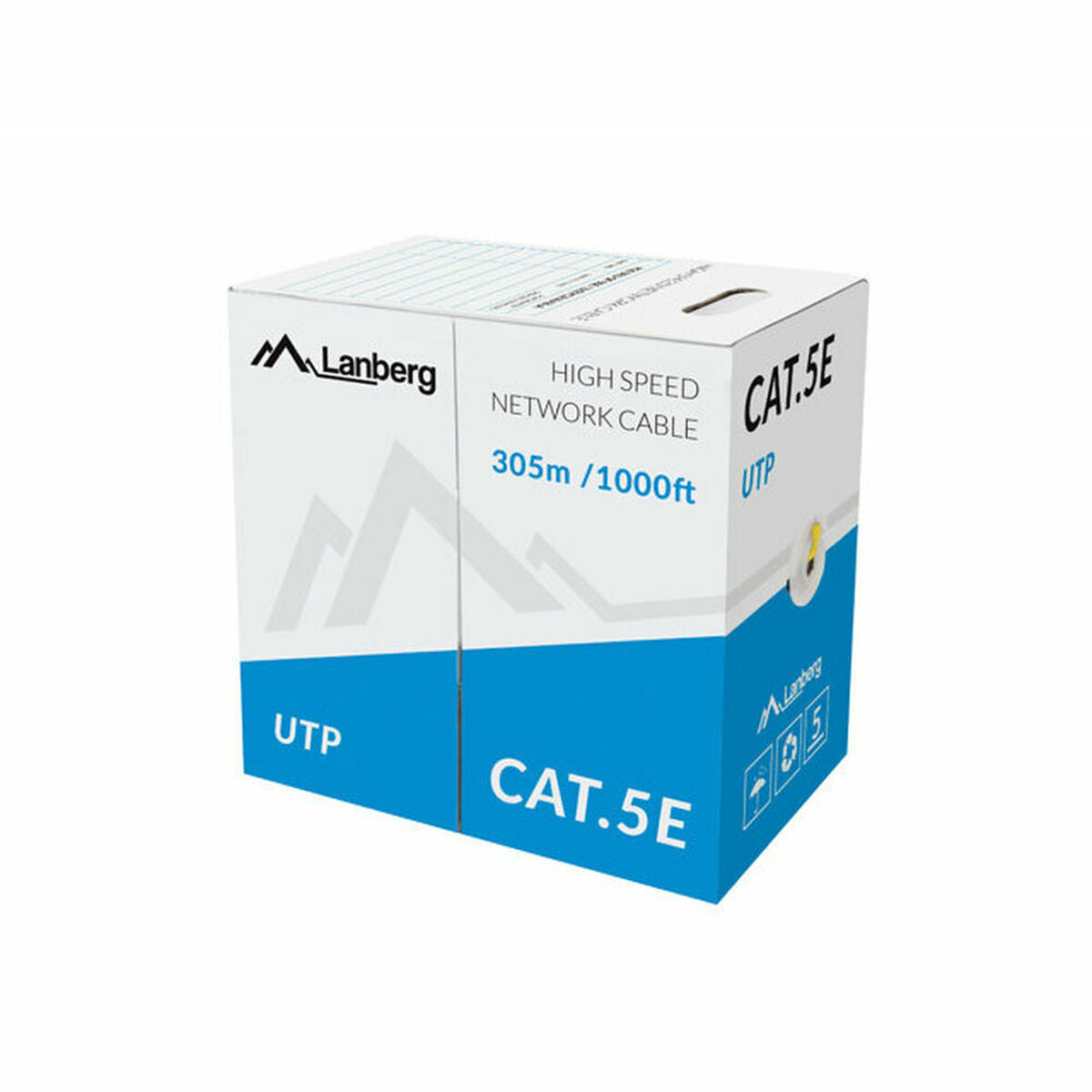 UTP Category 5e Rigid Network Cable Lanberg LCU5-10CC-0305-Y Yellow 305 m UTP Category 5e Rigid Network Cable Lanberg LCU5-10CC-0305-Y Yellow 305 m